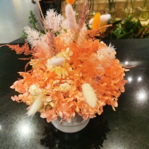 dry flowers arranged