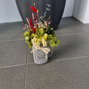 dry flowers arranged